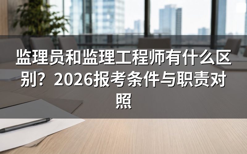 监理员和监理工程师的核心区别是什么？