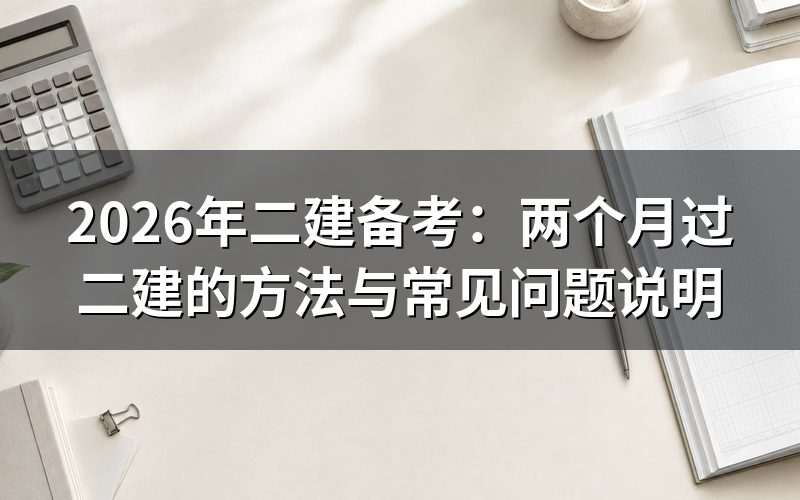 两个月过二建,真的有可能吗?