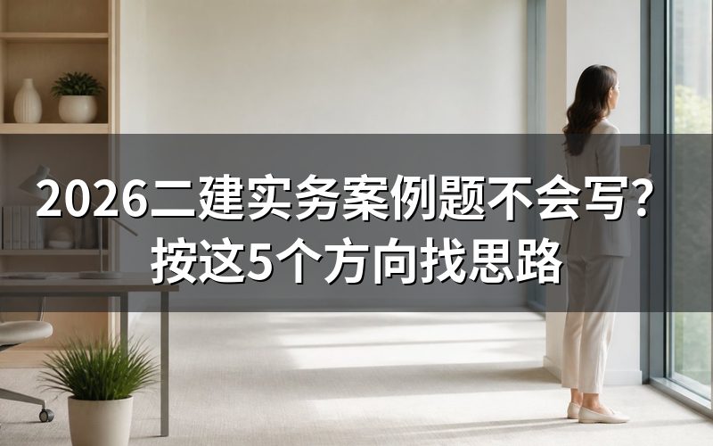案例题没思路时,从哪些方向找答案?