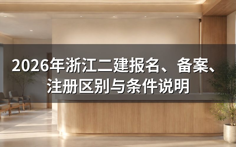 浙江二建报名、备案、注册分别在哪个平台?