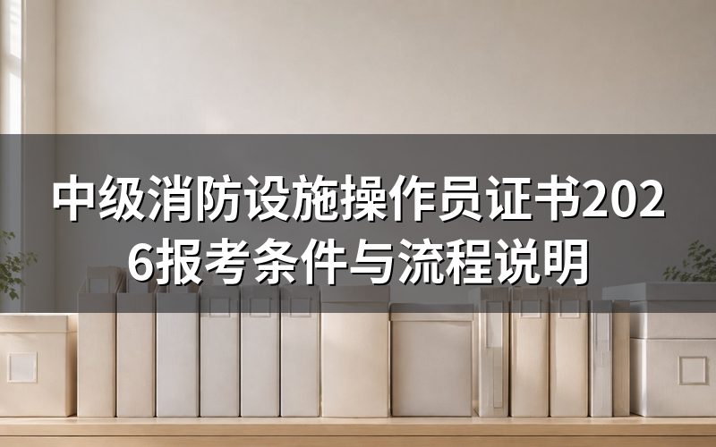 中级消防设施操作员证书是什么?