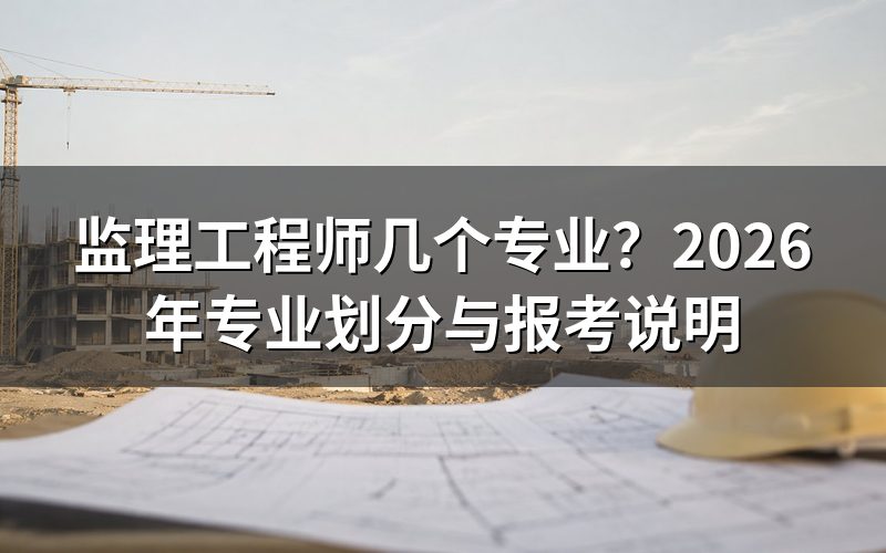 监理工程师考试究竟有几个专业?