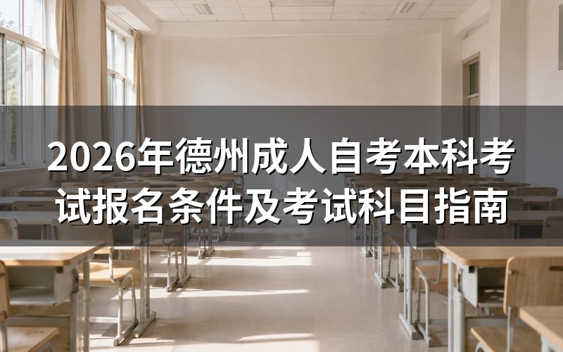 德州自考本科报名条件是什么