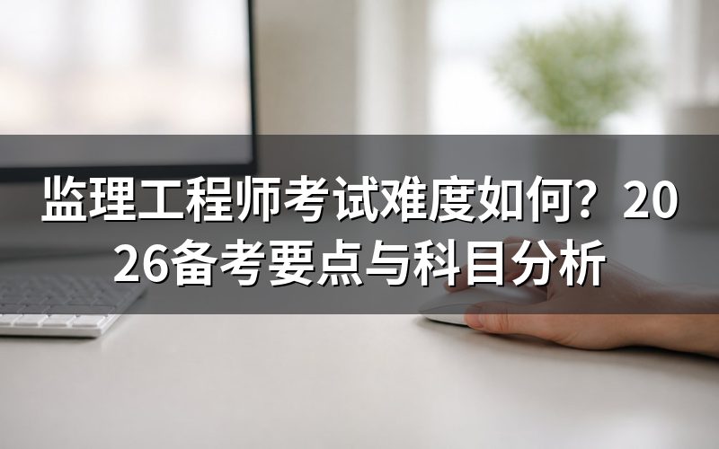 监理工程师考试到底难在哪?