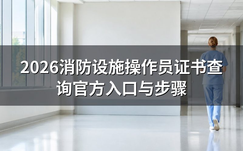 消防设施操作员证书在哪里查询?