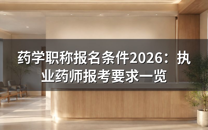 2026年执业药师报名时间是什么时候?