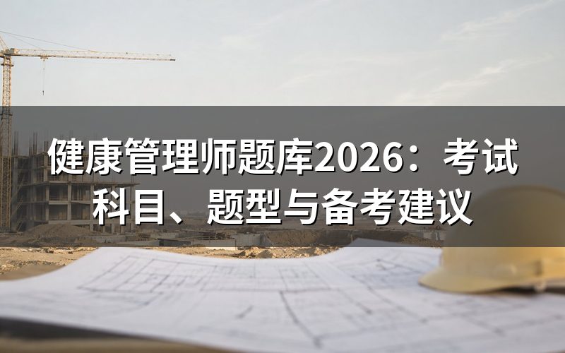 健康管理师考试科目和合格标准是什么?