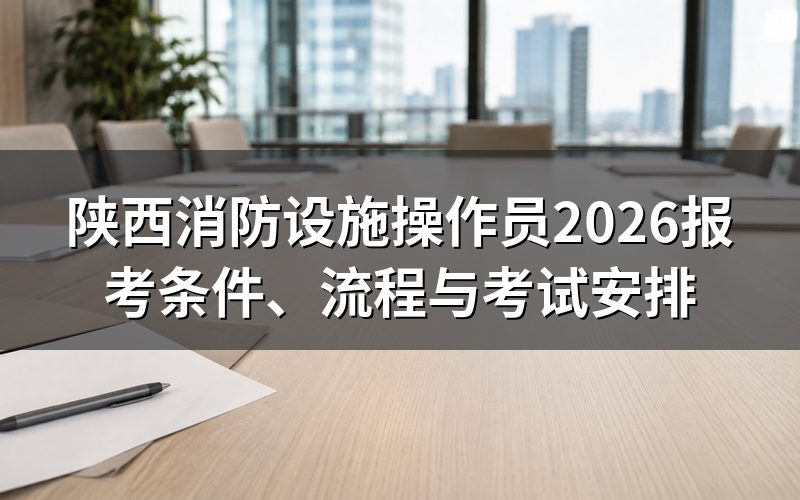陕西消防设施操作员是什么证书?