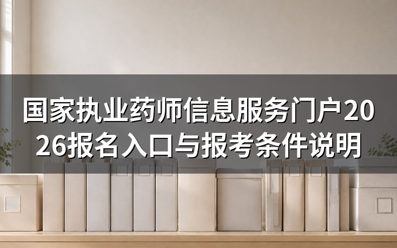 2026年执业药师报名入口是哪个网站?