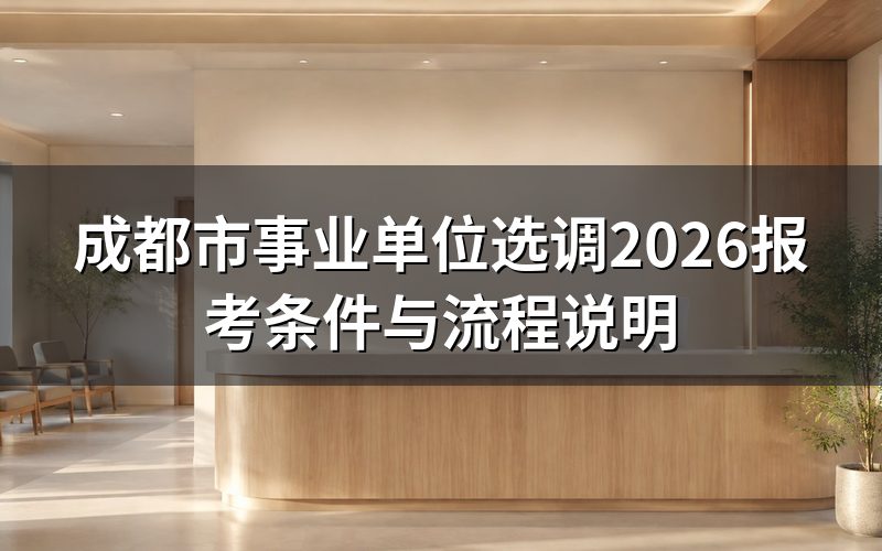 成都市事业单位选调是什么?哪些人能报?