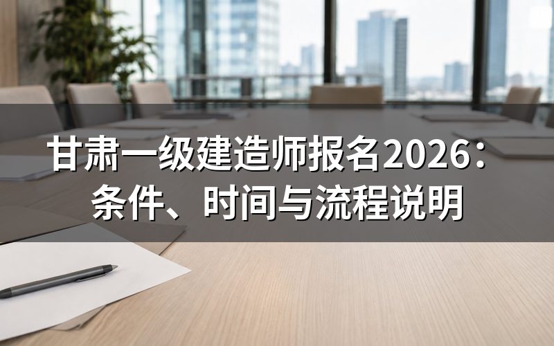 甘肃一级建造师报名入口是哪个?
