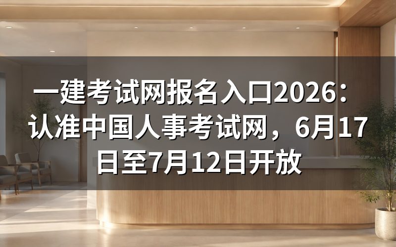 2026年一建报名入口是哪个网站?