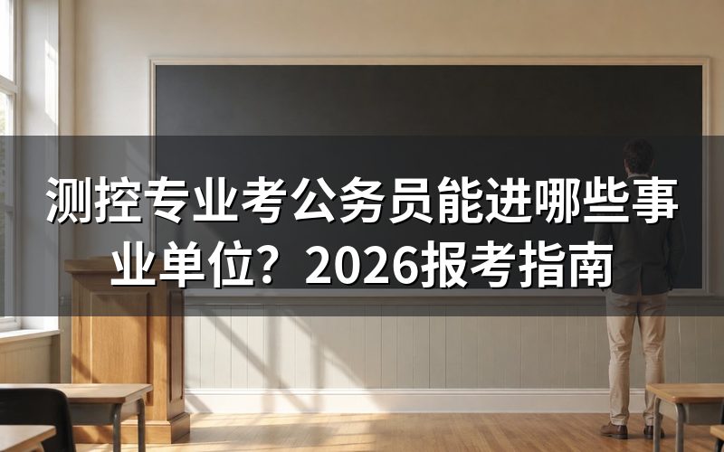 测控专业能报哪些事业单位?
