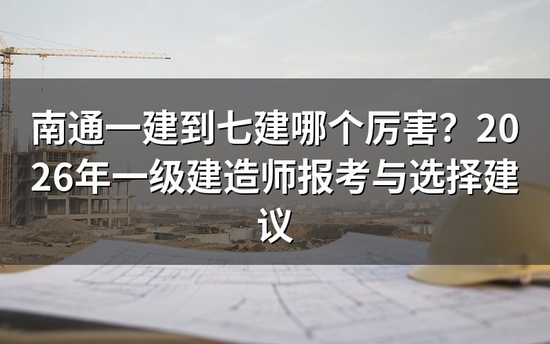 南通一建到七建指的是什么?有官方排名吗?
