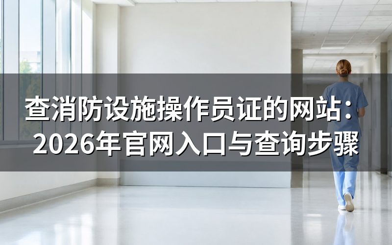 查消防设施操作员证,应该上哪个网站?