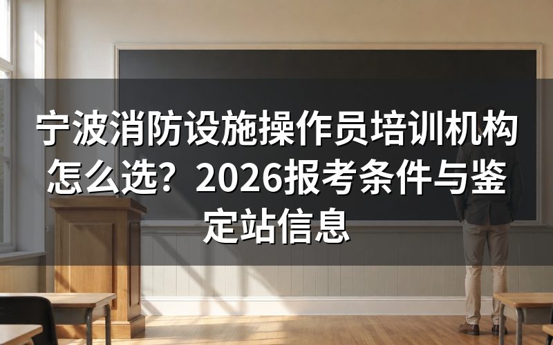 宁波消防设施操作员在哪里报名和考试?