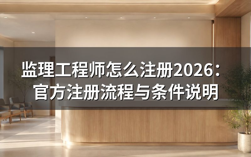 监理工程师注册的条件是什么?