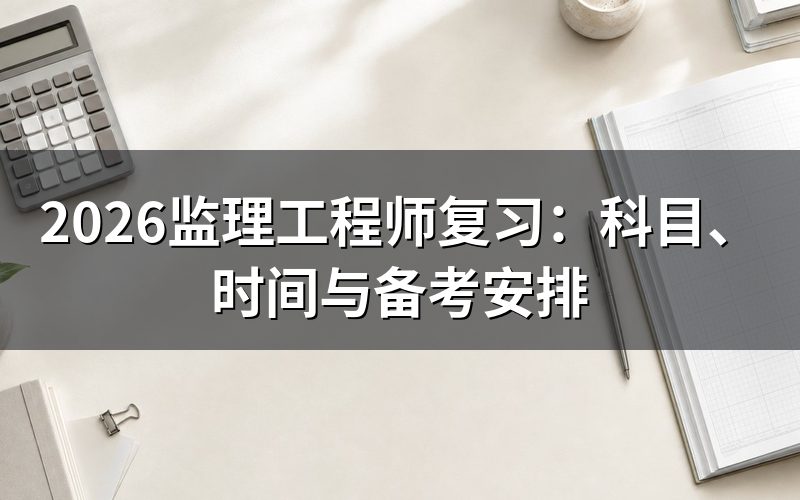 2026年监理工程师考什么?