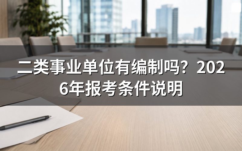 二类事业单位到底有没有编制？