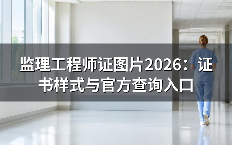 监理工程师证书长什么样?