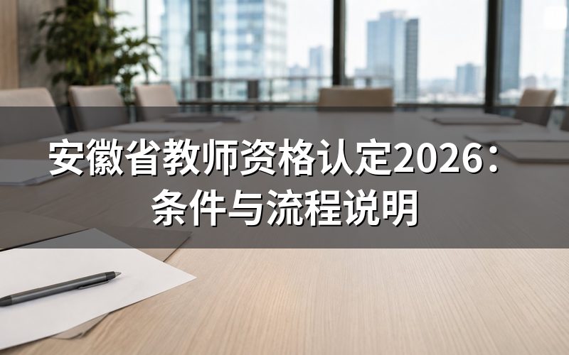安徽省教师资格认定要经过哪些步骤?