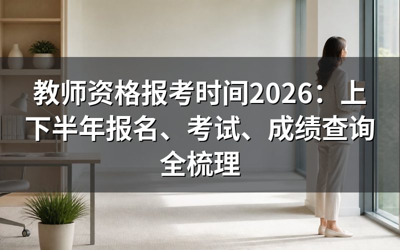 2026年教师资格考试报名时间是什么时候?