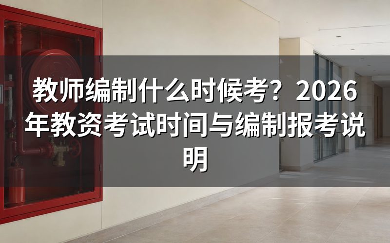 教师编制考试和教师资格证考试是一回事吗?