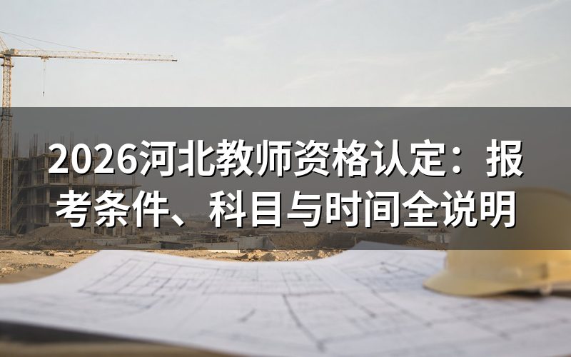 河北教师资格认定,先分清考试和认定两个环节