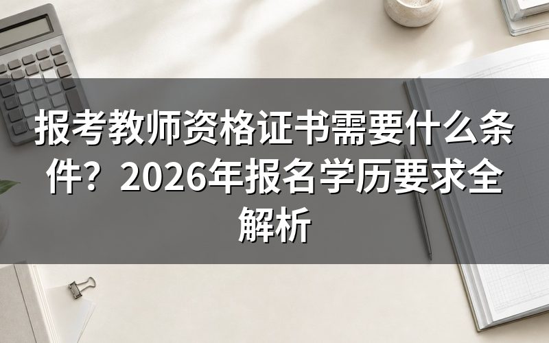 2026年教师资格证报考条件是什么?