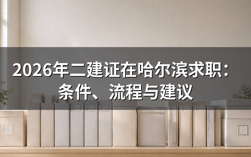 二建证在哈尔滨求职中到底有什么用?