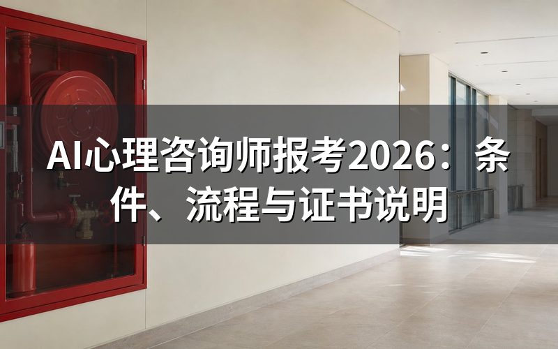 AI心理咨询师证书是什么性质?
