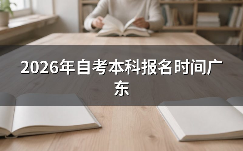 2026年广东自考本科报名入口与系统