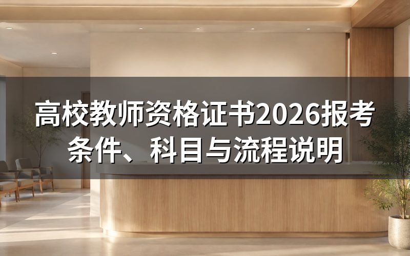 高校教师资格证书是什么?和中小学教师资格证有什么区别?