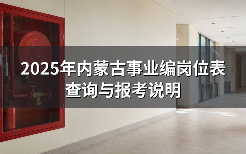 2025年内蒙古事业编岗位表在哪里查?
