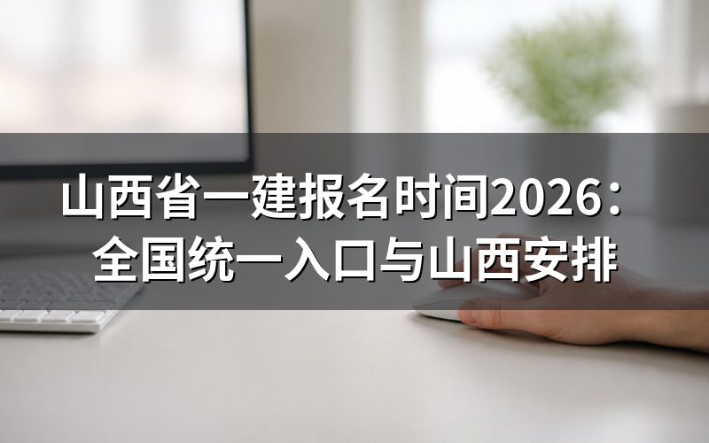 2026年山西省一建报名时间是什么时候?