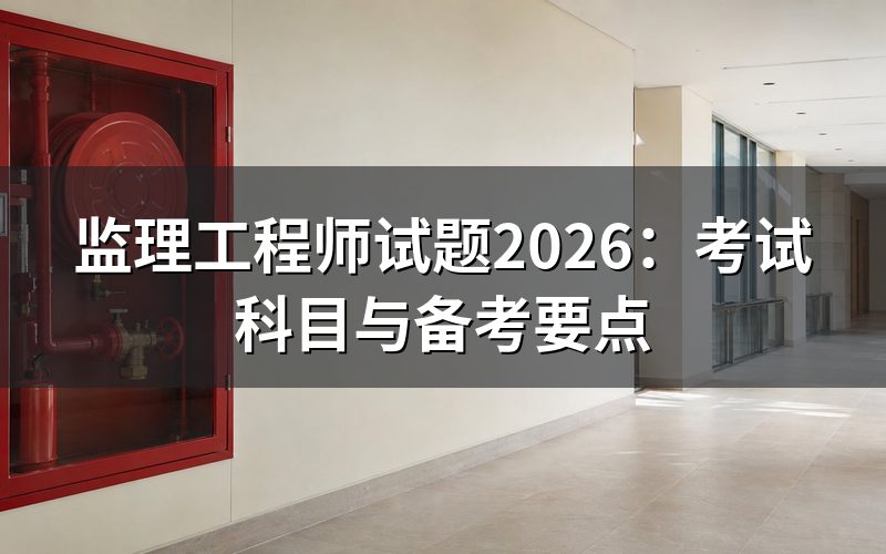 监理工程师考试考哪些科目?