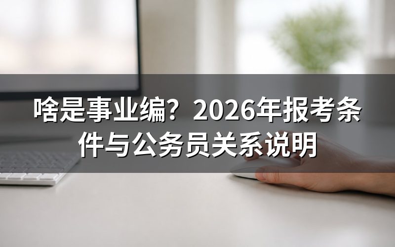 啥是事业编?和公务员考试是一回事吗?