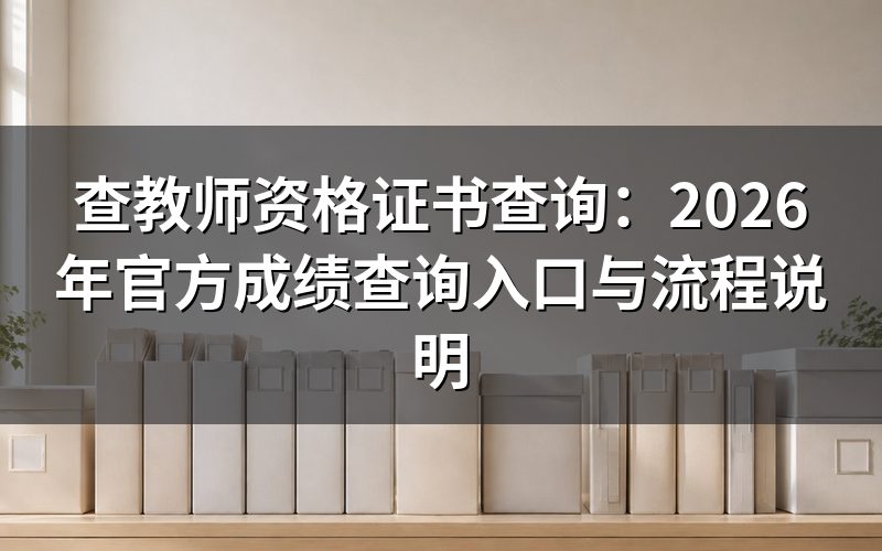 教师资格证书查询入口是哪个?