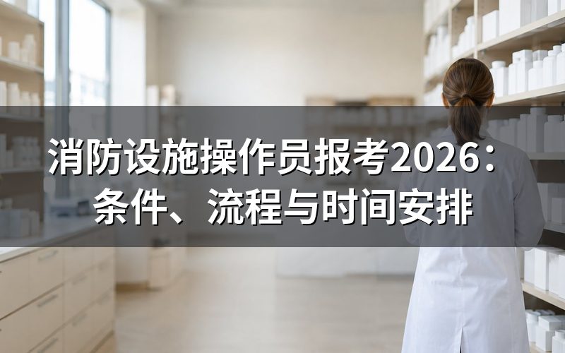 消防设施操作员报考条件是什么?