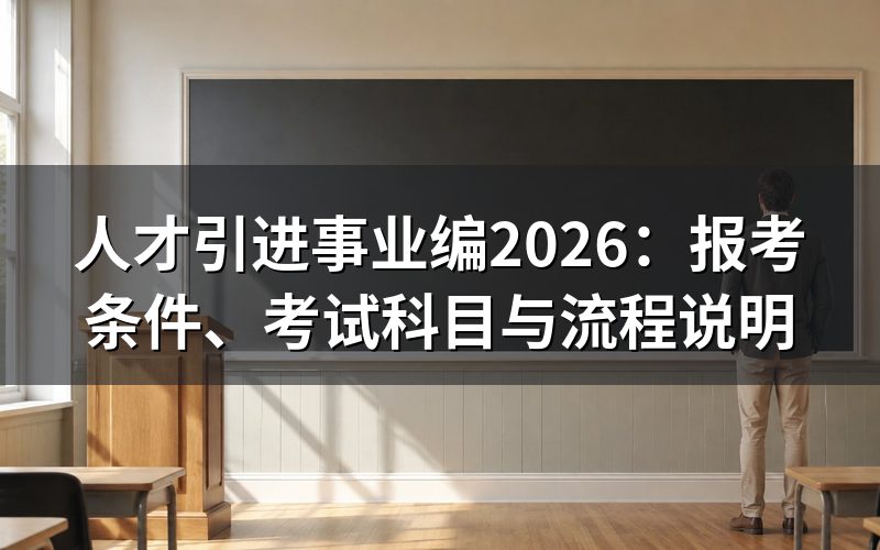 人才引进事业编是什么?和普通事业编考试有何不同?