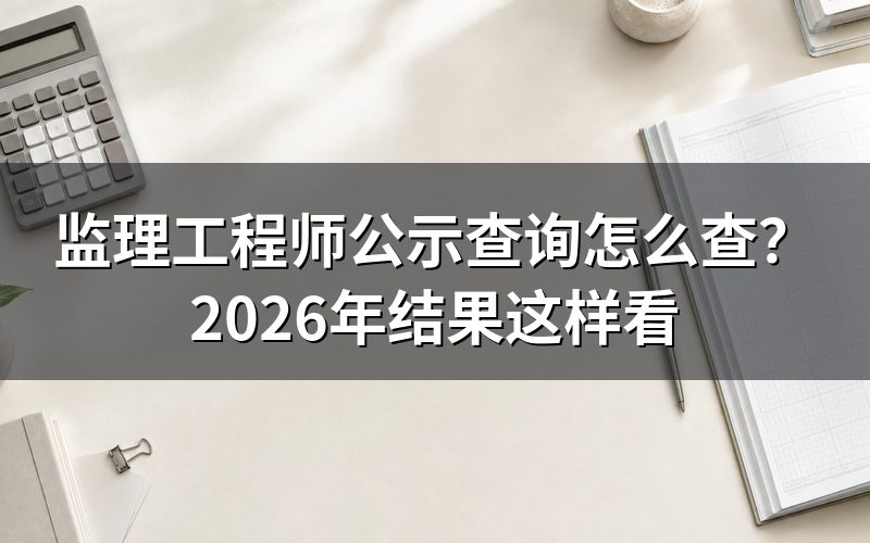 2026年监理工程师公示查询入口在哪?