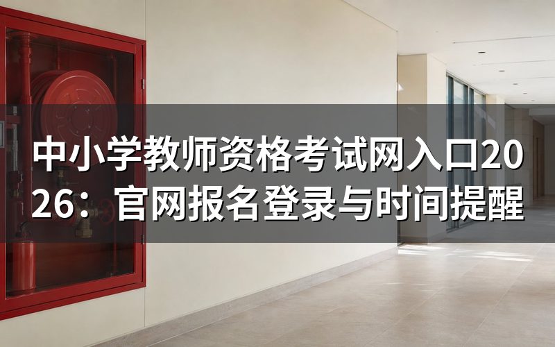 中小学教师资格考试网入口是哪个?
