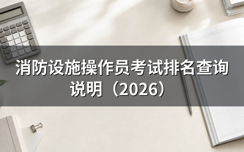 消防设施操作员考试有排名吗?