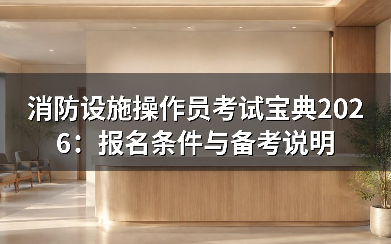 消防设施操作员考试宝典是什么?