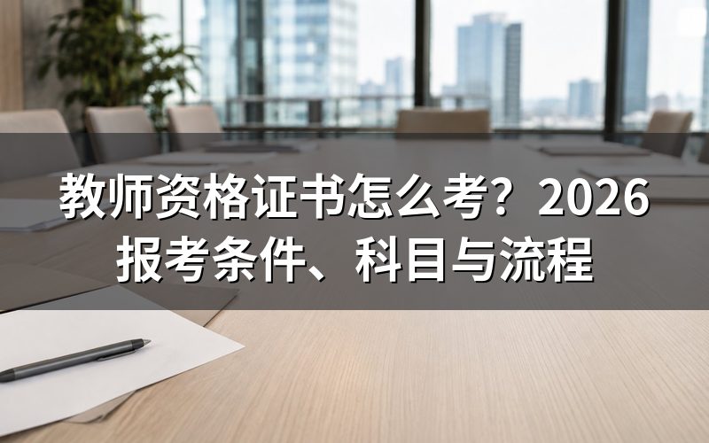 2026年教师资格证报考条件是什么?