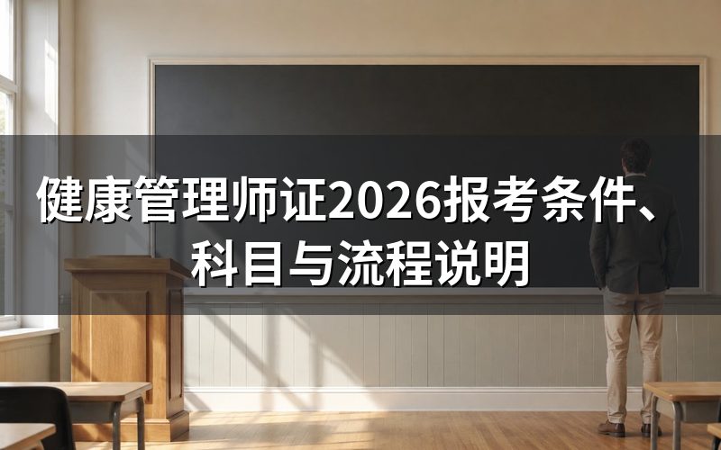 健康管理师证现在是什么性质的证书?