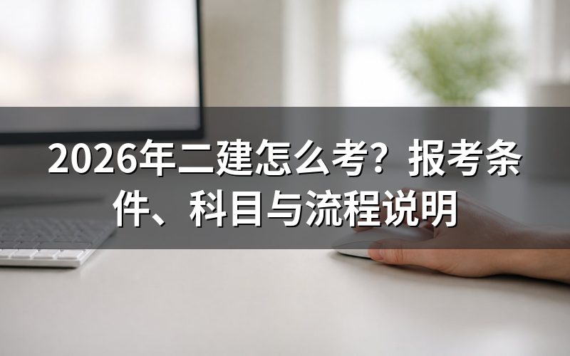 2026年二建什么时候考?