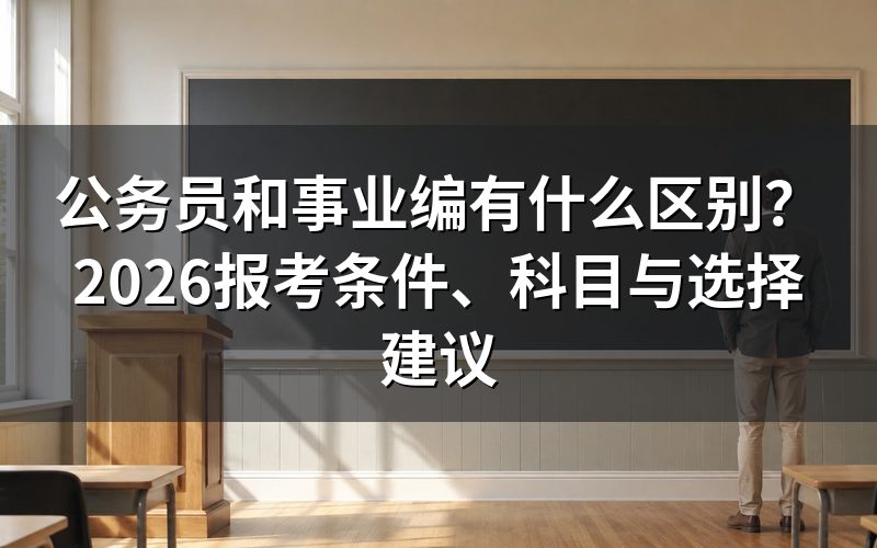 公务员和事业编的根本区别是什么？