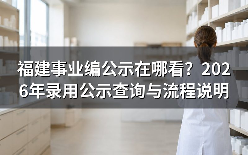 福建事业编公示一般在哪些网站发布？