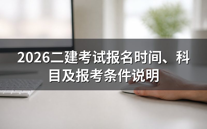 2026年二建考试时间是什么时候?